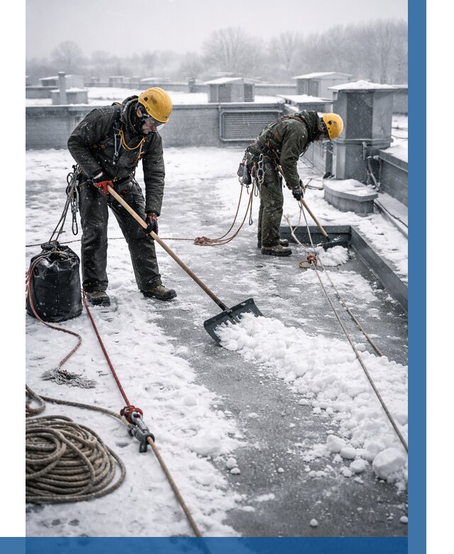 Очистка крыши от снега в Гагарине от 7803 р. | ВЫСОТНИК-Ггр