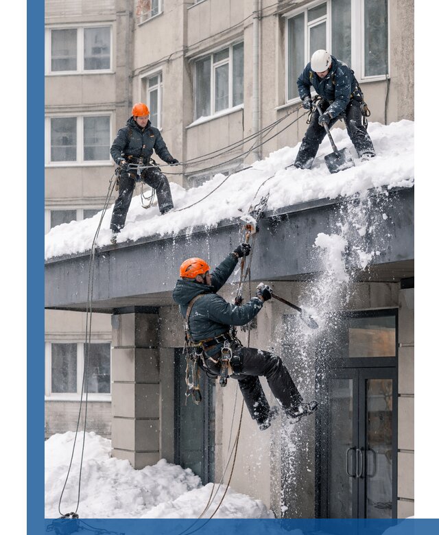 Безопасная очистка навесов от снега в Гагарине круглогодично