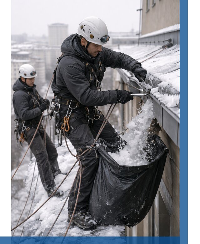 Аварийная очистка крыши в Гагарине под ключ от 312 р. | ВЫСОТНИК-Ггр