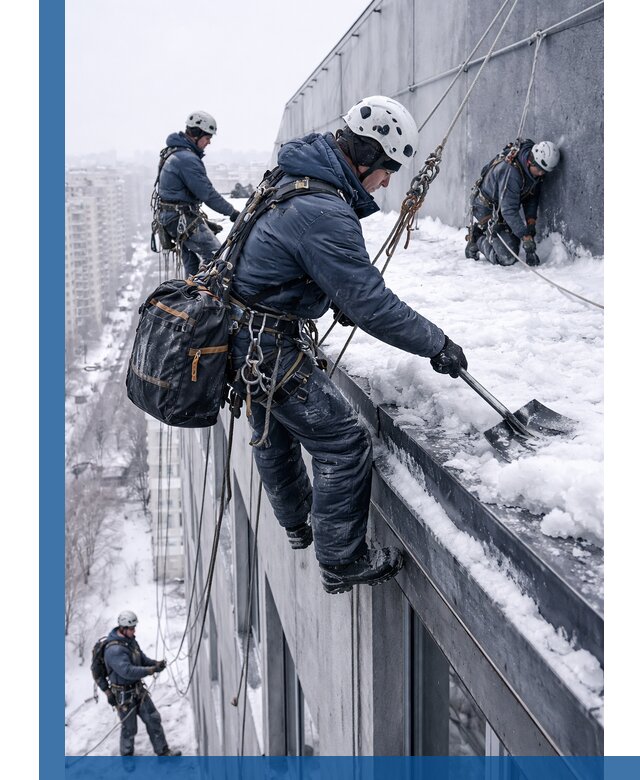 Абонентское обслуживание кровли зимой в Гагарине регулярный уход