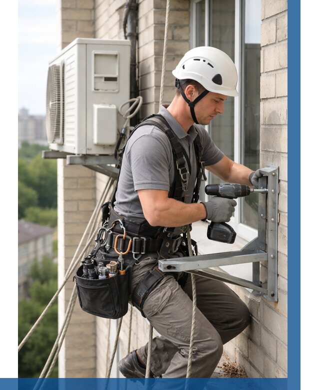 Установка кронштейнов кондиционера в Гагарине от 3641 р. | ВЫСОТНИК-Ггр