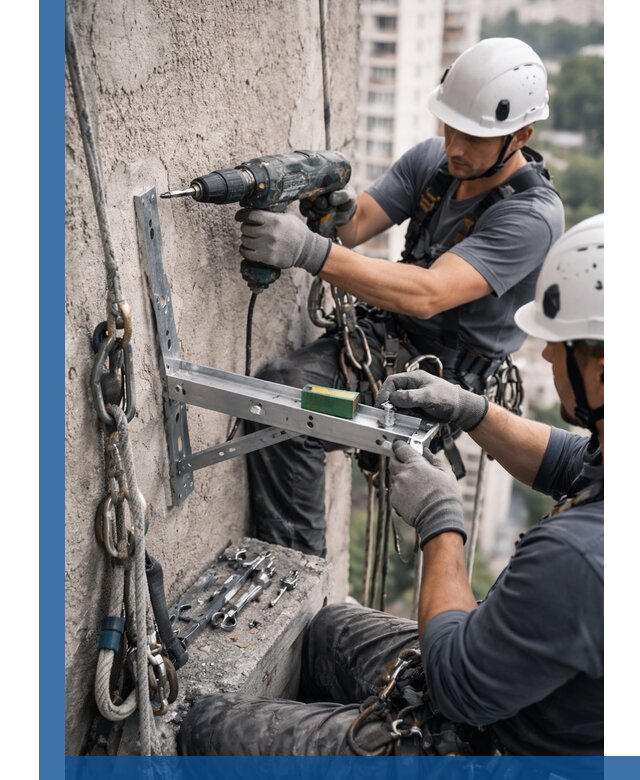 Установка кронштейнов кондиционера и крепежа в Гагарине