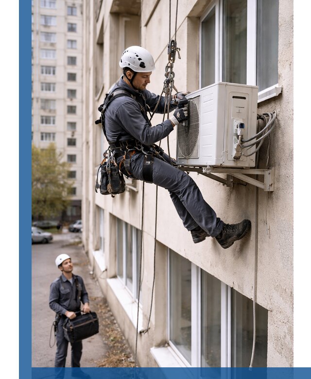 Демонтаж внешнего блока кондиционера в Гагарине профессионально