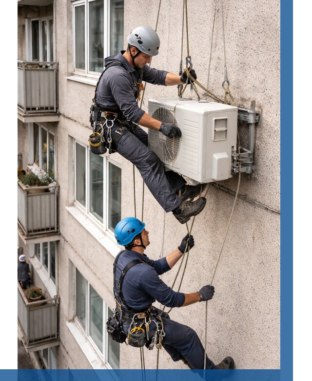 Перенос внешнего блока кондиционера в Гагарине от 9364 р.| ВЫСОТНИК-Ггр