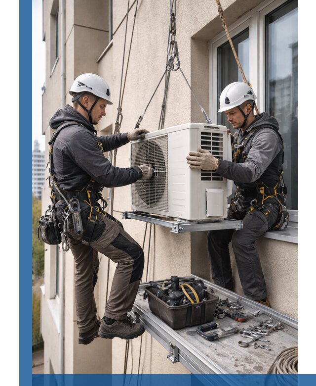 Перенос внешнего блока кондиционера в Гагарине с монтажом и крепежом