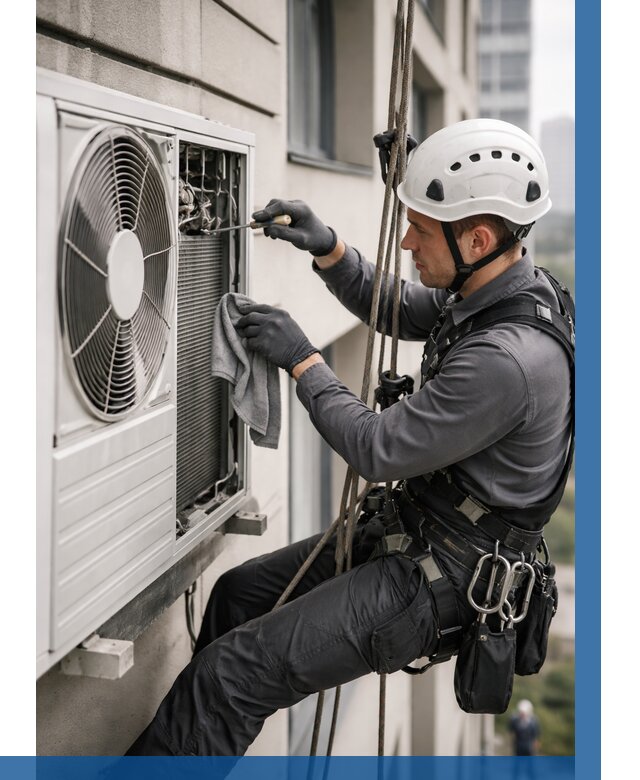 Обслуживание внешнего блока кондиционера в Гагарине от 2809 р.ВЫСОТНИК-Ггр