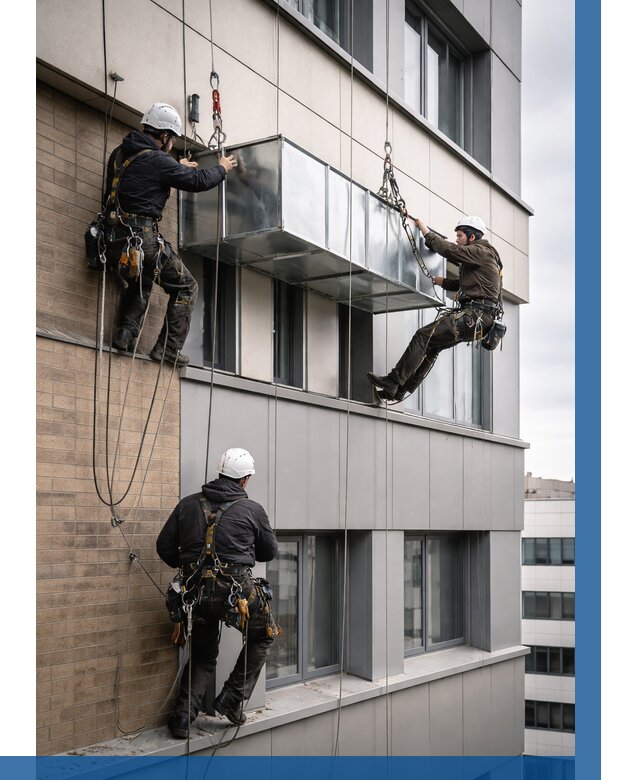 Монтаж воздуховодов на фасаде в Гагарине от 1561 р. | ВЫСОТНИК-Ггр