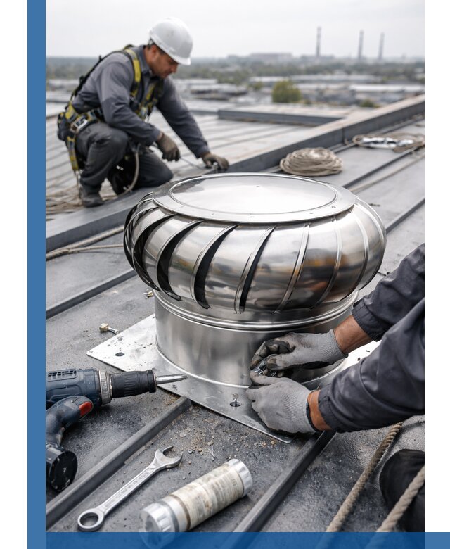 Установка дефлекторов на кровле в Гагарине профессионально