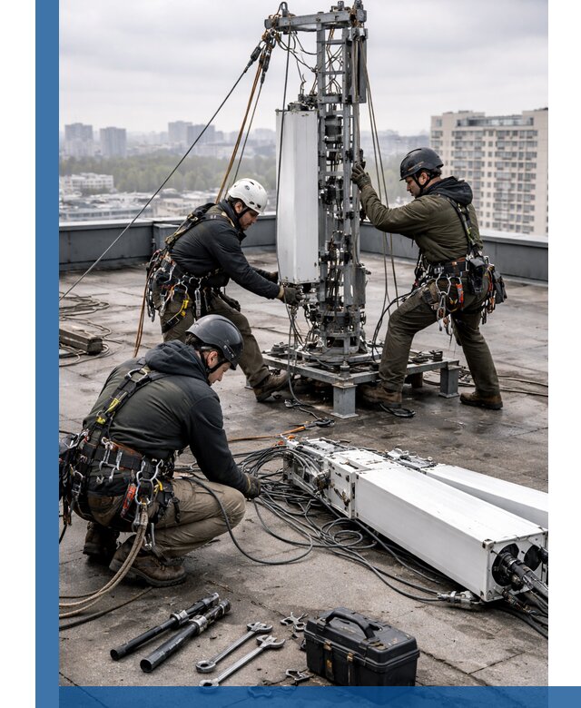 Демонтаж антенн на крыше зданий в Гагарине с гарантией