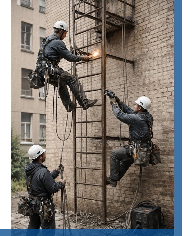 Ремонт пожарной лестницы в Гагарине от 7803 р. | ВЫСОТНИК-Ггр