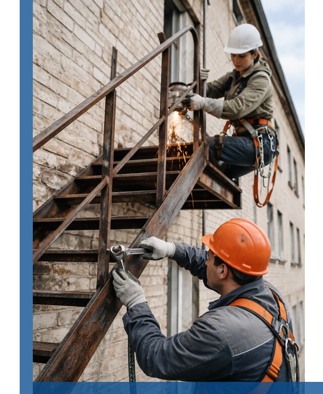 Ремонт и восстановление пожарных лестниц с выездом в Гагарине