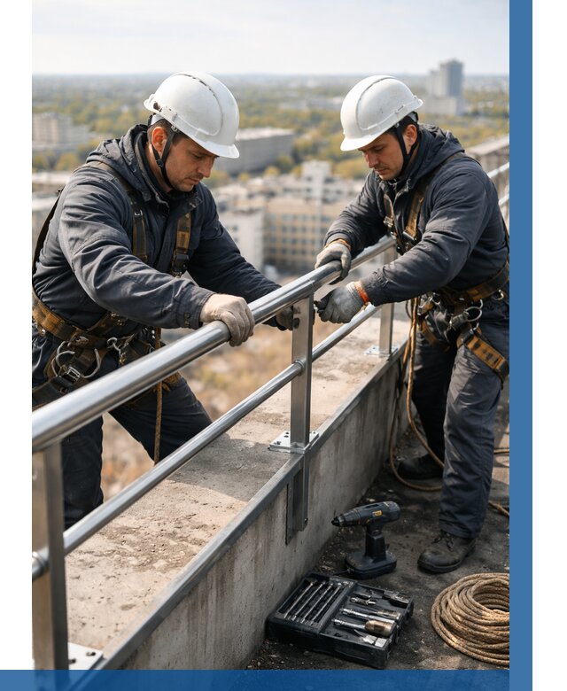 Монтаж перил на высоте в Гагарине от 2601 р. | ВЫСОТНИК-Ггр