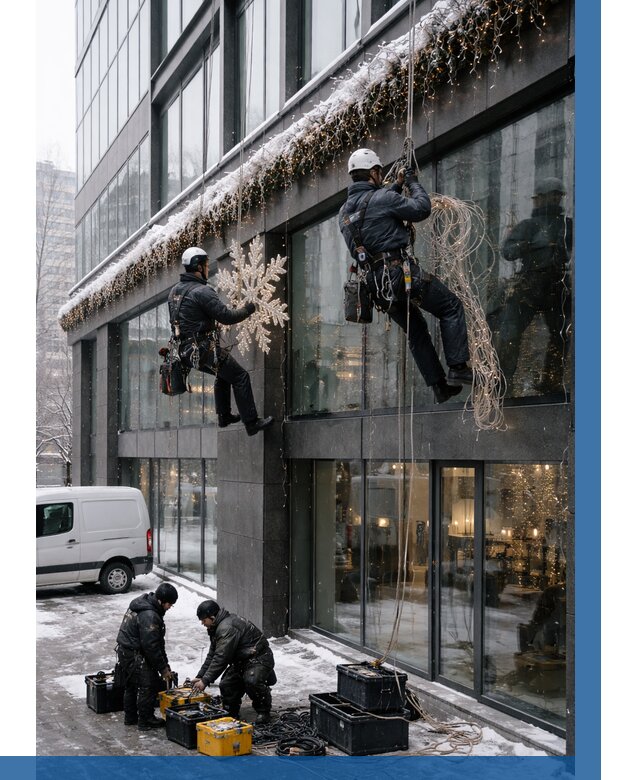 Демонтаж новогоднего оформления в Гагарине от 5722 р. | ВЫСОТНИК-Ггр