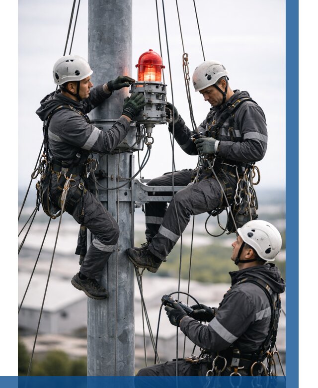 Монтаж заградительных огней в Гагарине от 8843 р. | ВЫСОТНИК-Ггр