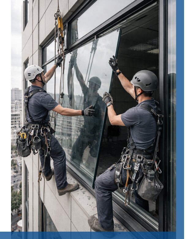 Замена стеклопакетов на высоте в Гагарине от 5722 р. | ВЫСОТНИК-Ггр