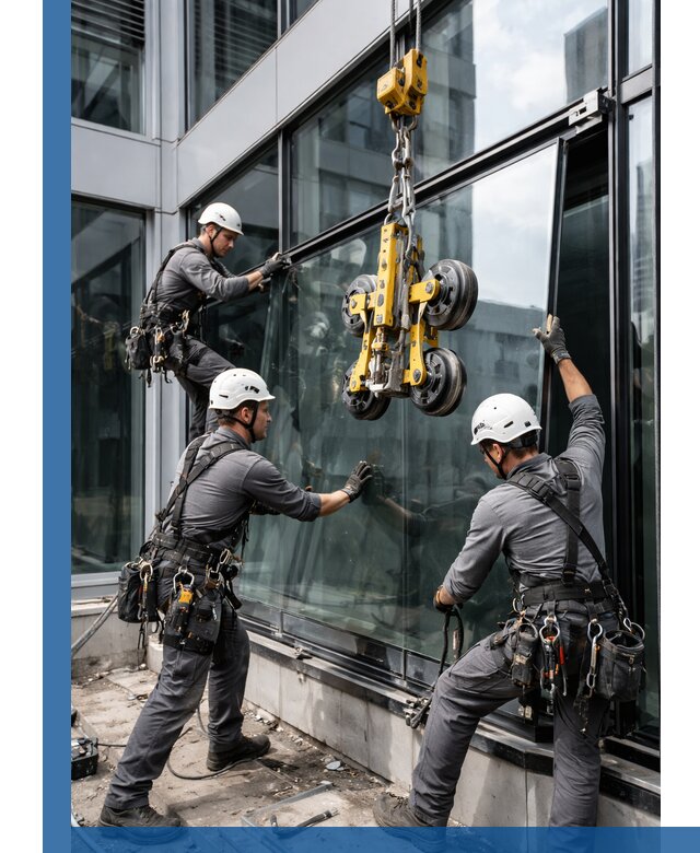 Структурное остекление фасадов в Гагарине монтаж и обслуживание