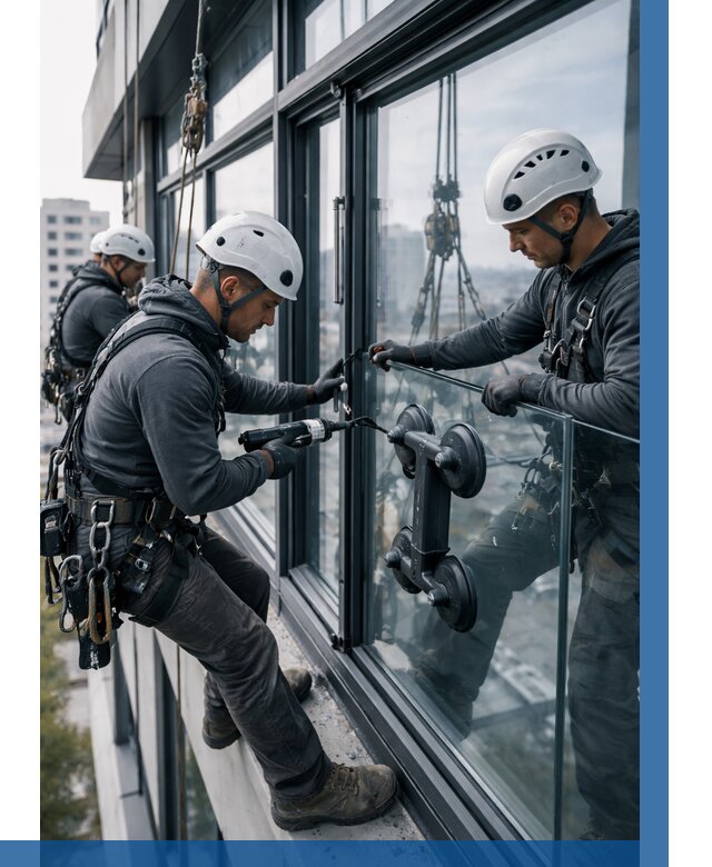 Витражное остекление зданий в Гагарине от 3641 р. | ВЫСОТНИК-Ггр