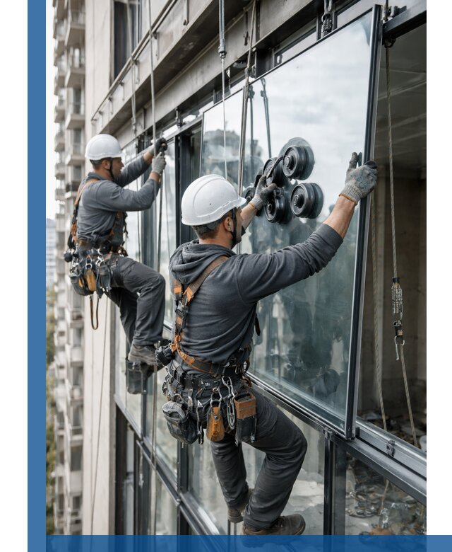 Витражное остекление фасадов и лоджий в Гагарине под ключ