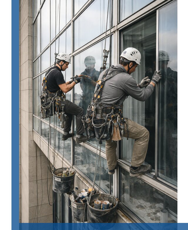 Ремонт витражных конструкций и фасадного остекления в Гагарине