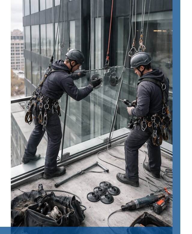 Монтаж стеклянных ограждений в Гагарине от 2601 р. | ВЫСОТНИК-Ггр