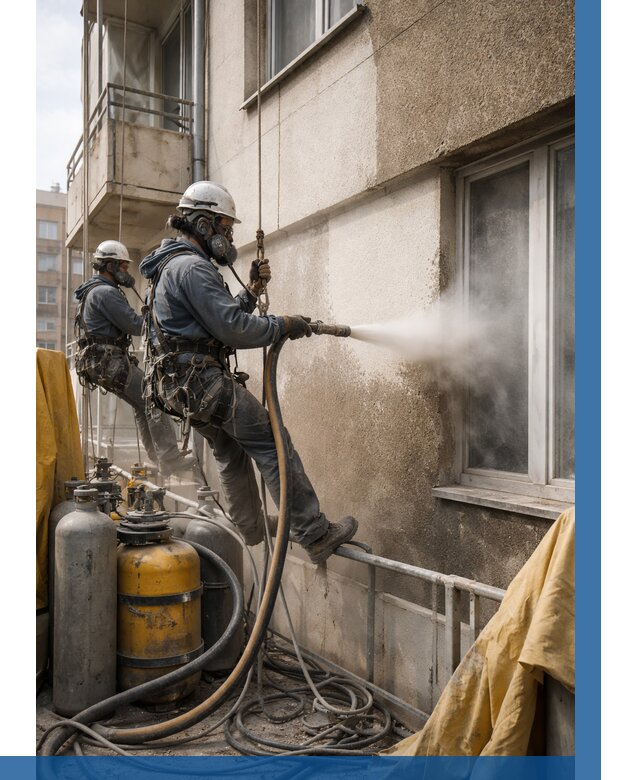 Пескоструйная очистка фасада в Гагарине от 676 р. | ВЫСОТНИК-Ггр