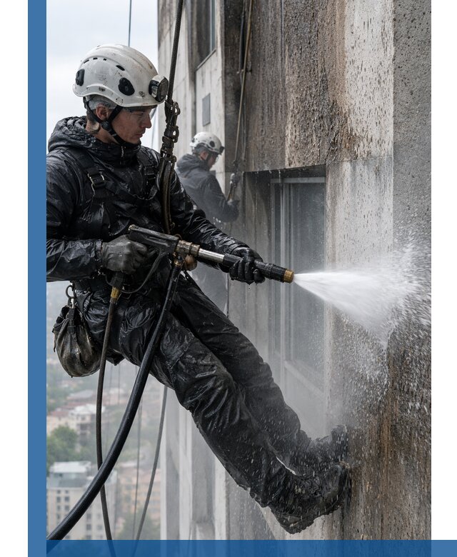 Гидроструйная очистка фасадов и конструкций в Гагарине