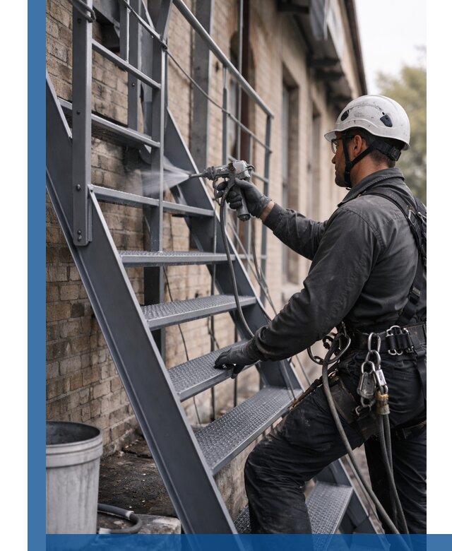 Покраска и антикоррозионная защита пожарных лестниц в Гагарине