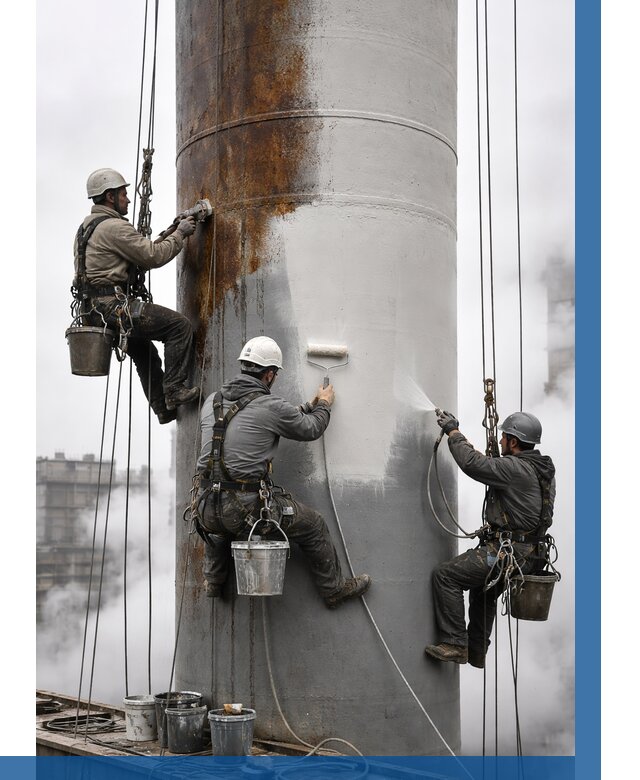 Покраска дымовых труб в Гагарине от 8843 р. | ВЫСОТНИК-Ггр