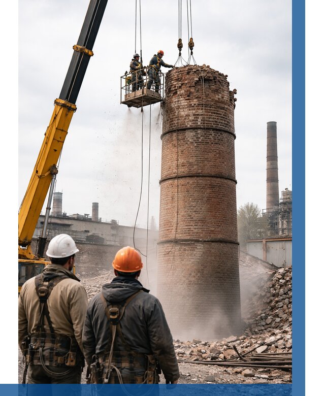 Демонтаж дымовой трубы в Гагарине от 93636 р. | ВЫСОТНИК-Ггр, смета