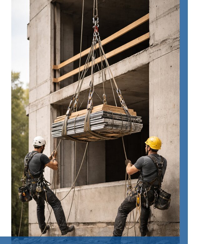 Подъем материала на этаж веревками в Гагарине от 1561 р. | ВЫСОТНИК-Ггр