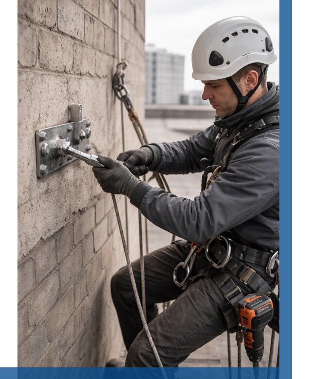 Установка анкерных точек в Гагарине от 3641 р. | ВЫСОТНИК-Ггр