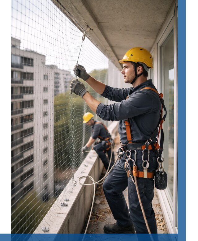 Монтаж сетки от птиц в Гагарине от 4682 р. | ВЫСОТНИК-Ггр